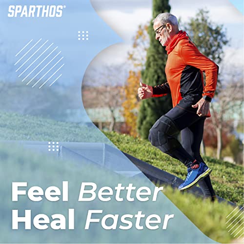 Sparthos Hinged Knee Brace for Larger Legs - Adjustable Stabilizing Support for ACL, MCL, Meniscus Tear, Arthritis - Open Patella - For Men and Women (Plus Size, XXX-Large, Ideal for Thighs 20"-28") - Image 3