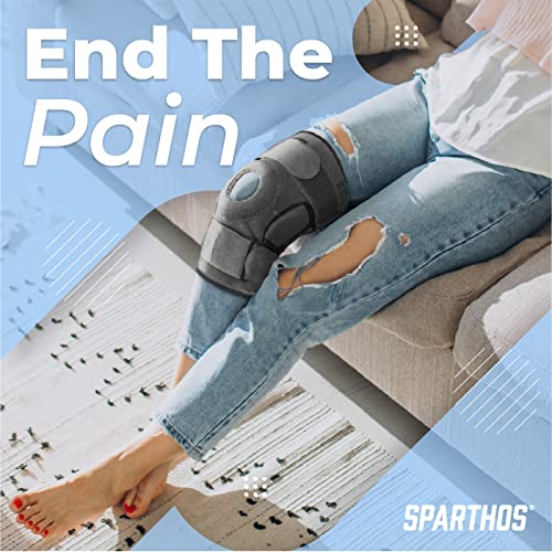 Sparthos Hinged Knee Brace for Larger Legs - Adjustable Stabilizing Support for ACL, MCL, Meniscus Tear, Arthritis - Open Patella - For Men and Women (Plus Size, XXX-Large, Ideal for Thighs 20"-28") - Image 2