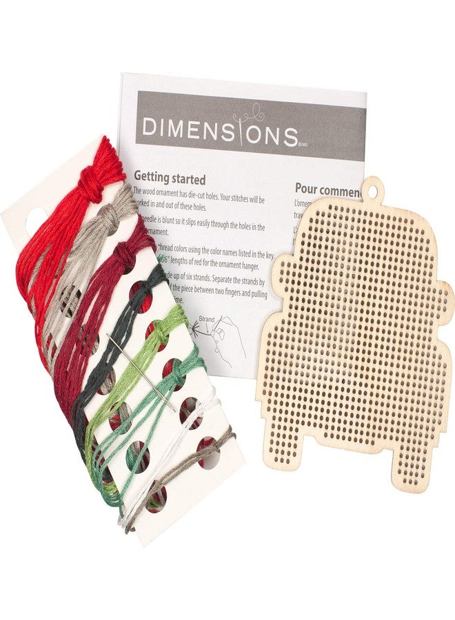 Dimensions Counted Cross Stitch, Vintage Truck Wooden Christmas Ornament Craft Kit, 1 Pc - Image 4