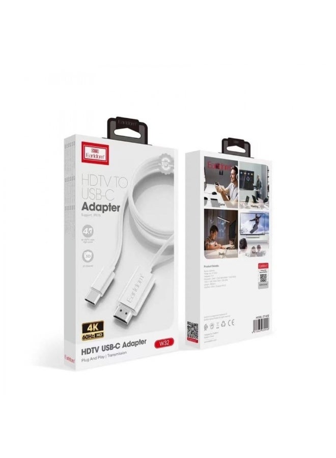 أيرلدوم محول HDTV إلى USB-C - كابل 4K HDTV - إيثرنت ثلاثي الأبعاد عالي السرعة - Image 1