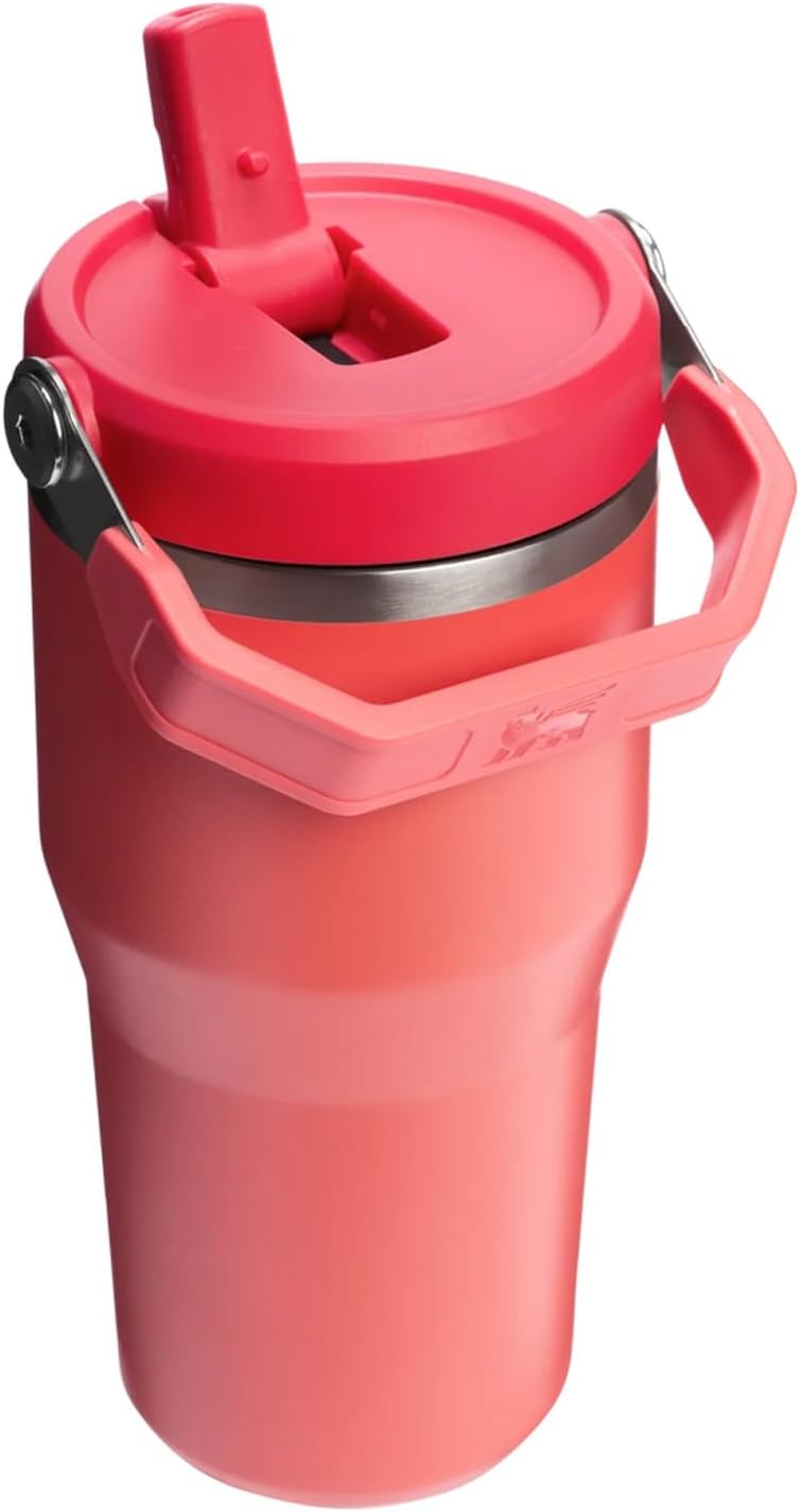 Stanley Ice Flow GO 600ml/20oz Flip Straw Water Bottle - Hot Coral - Image 2