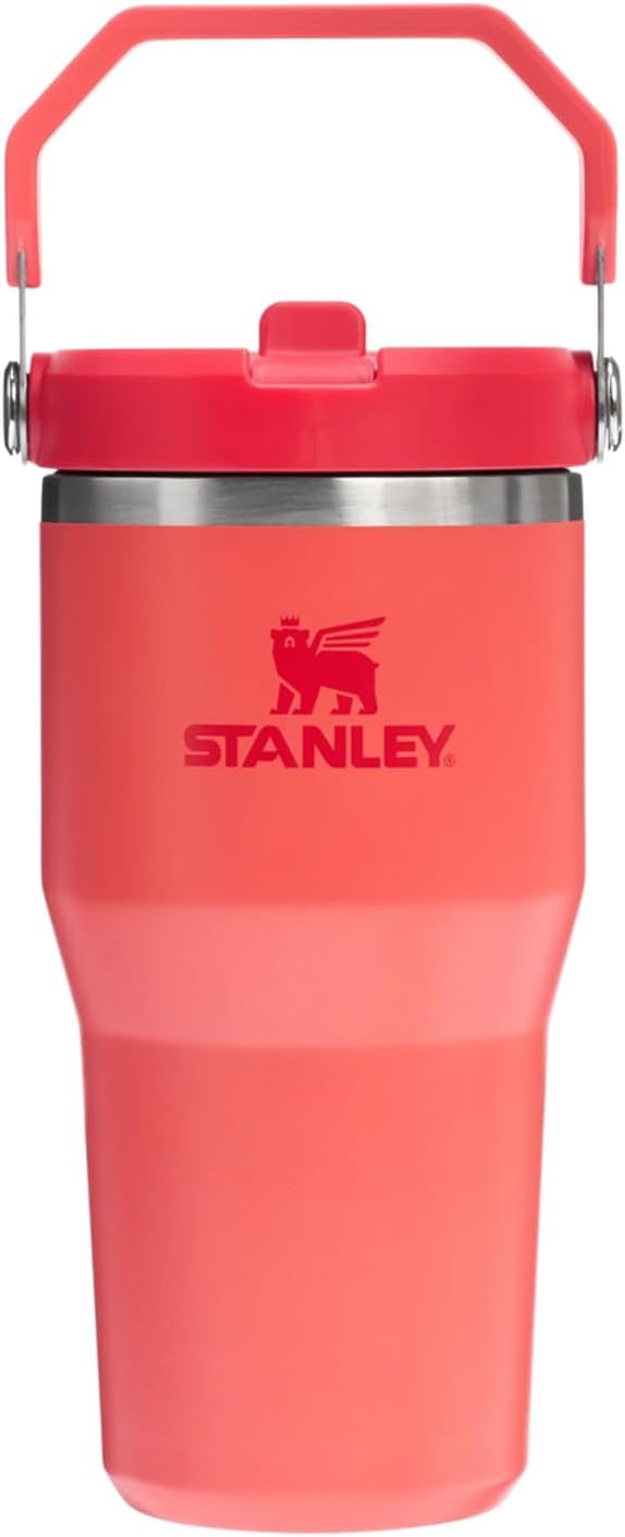 Stanley Ice Flow GO 600ml/20oz Flip Straw Water Bottle - Hot Coral - Image 1