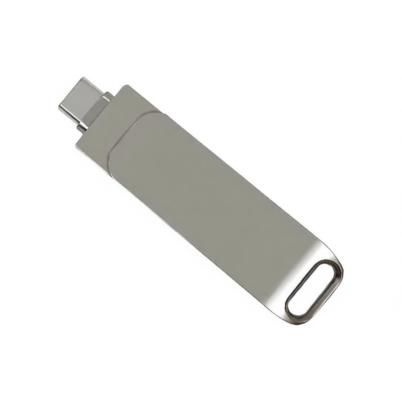 محرك فلاش مزدوج من نوع USB-C/USB USB 3.2 ومحرك فلاش مزدوج من نوع USB-C عالي السرعة 150 ميجابايت في الثانية وحماية دوارة 360 درجة للاستخدام المزدوج على الهواتف المحمولة والأجهزة الكمبيوترية - Image 1