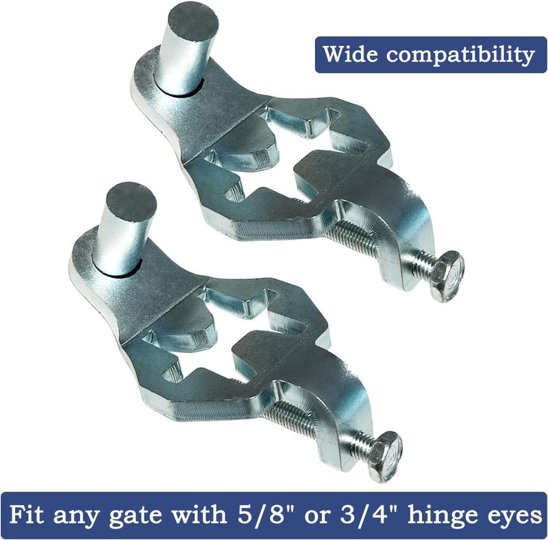 ANISUN T Post Gate Hinge Pins Heavy Duty T-Post Gate Hinge for Farm Gate Garden and Backyard Gate - Image 2
