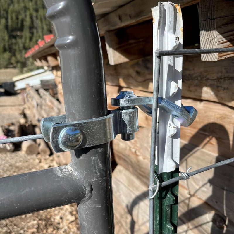 ANISUN T Post Gate Hinge Pins Heavy Duty T-Post Gate Hinge for Farm Gate Garden and Backyard Gate - Image 4