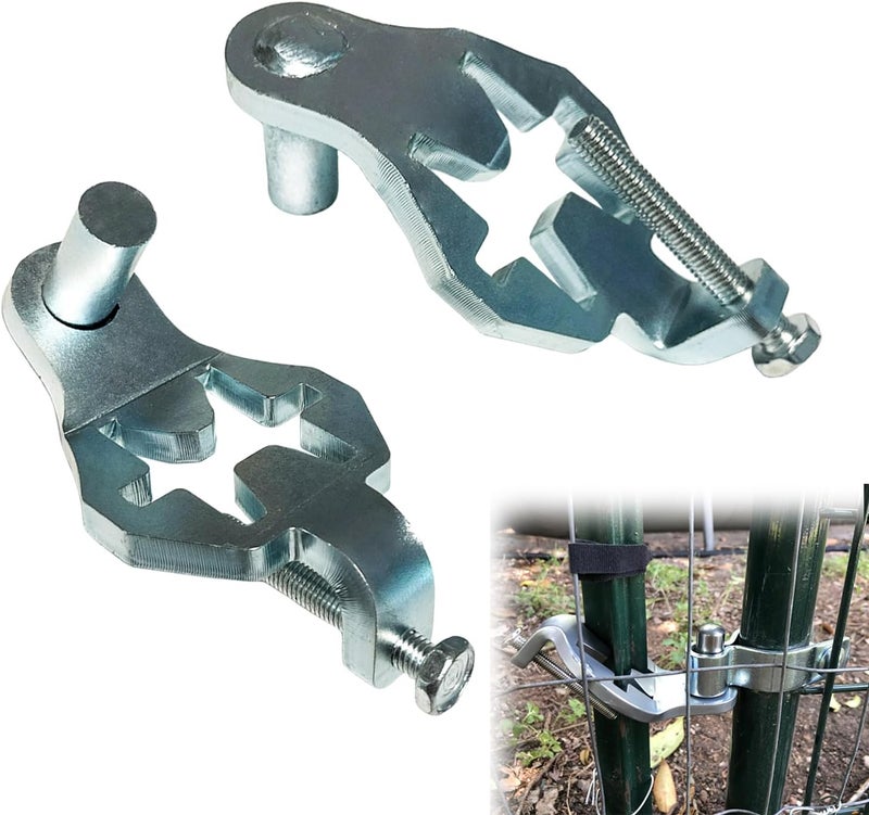 ANISUN T Post Gate Hinge Pins Heavy Duty T-Post Gate Hinge for Farm Gate Garden and Backyard Gate - Image 1