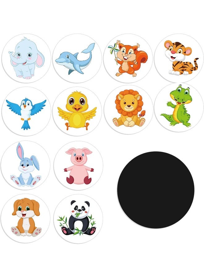 Geyee Geyee 24 Pcs Potty Training Stickers Potty You Pee on Toilet Reveal Stickers Chart Reusable Pee Decals Color Changing Seat Toilet Targets for Boys Girls Kids Training Use(Animal) - Image 1