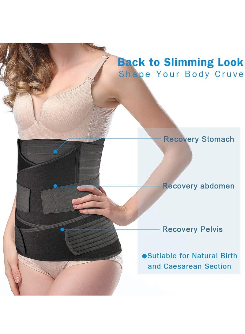 DubaiGallery مشد الجسم من Glamout بعد الولادة/ما بعد الحمل، حزام تدريب الخصر في البطن، حزام شد البطن، التحكم في تنحيف الجسم، مقاس حر - Image 3