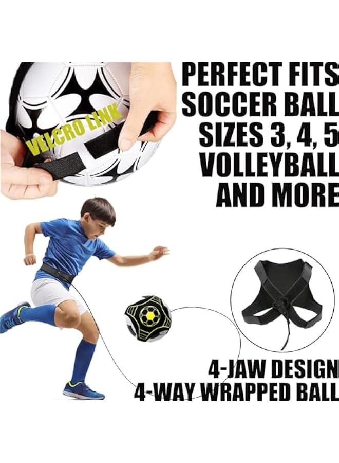 MOXO Soccer Kick Throw Trainer, Soccer Training Equipment for Kids Adults, Adjustable Football Volleyball Rugby Control Skills Juggling Kicking Practice Training Belt, Fits Ball Size 3, 4, 5 - Image 3