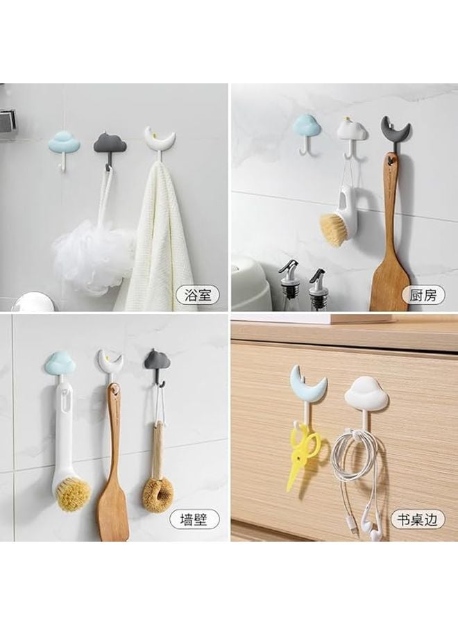 3M خطافات لاصقة قوية تحمل أحمالًا ثقيلة بدون حفر خطافات سحابة رمادية للمطبخ الحمام المهجع - Image 5