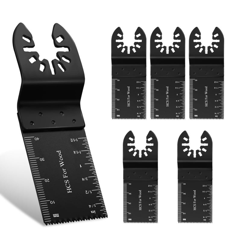 Vicsamer 6PCS Oscillating Tool Blades, Universal Wood Oscillating Multitool, Professional Oscillating Saw Blades, Quick Release Saw Blades for Dewalt, Milwaukee, Makita, Rockwell, Black&Decker, Craftsman - Image 1