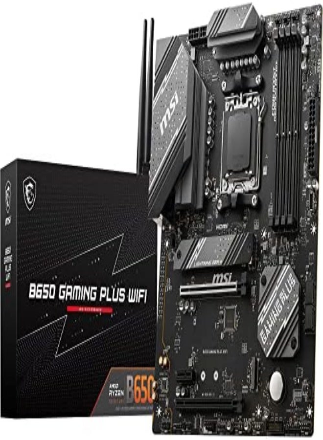 B650 Gaming PLUS WIFI AM5 ATX Motherboard AMD B650 Chipset 4x DDR5 / 192GB Max Capacity 2x PCI-E x16 2x M.2 Wi-Fi 6E / 2.5G LAN BT 5.3 USB 3.2 C/A HDMI/DP