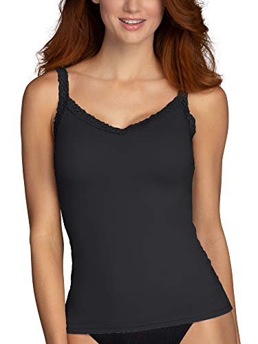 Vanity Fair womens Tops for Layering (Camisole & Tank Tops) Camisole, Cami - Spincami Black, XX-Large US - Image 4
