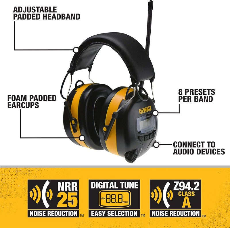 DeWalt DPG15 Industrial Safety Electronic Hearing Muff - Image 2