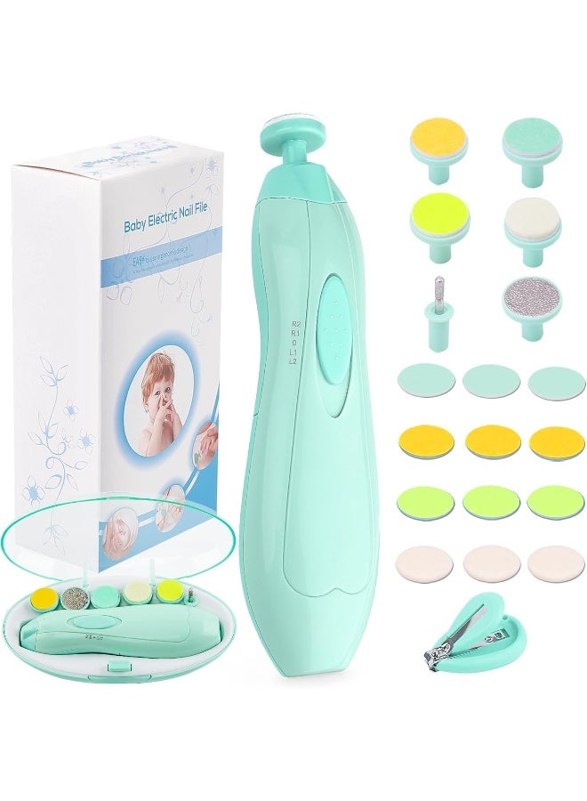 Consevisen Baby Nail File Electric Nail Trimmer Manicure Set with Nail Clippers - Image 1