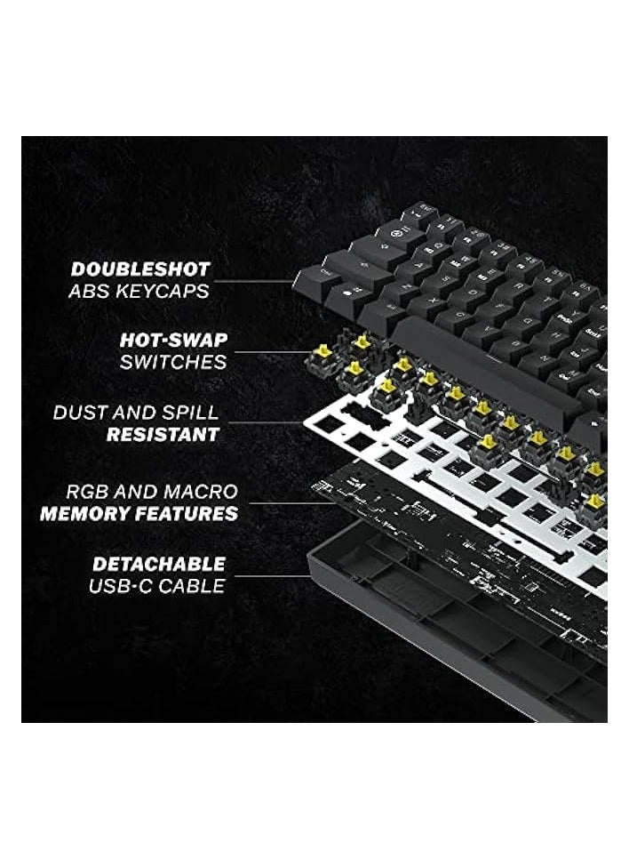 erorex Mechanical Gaming Keyboard - 61 Keys Multi Color RGB Illuminated LED Backlit Wired Programmable for PC/Mac Gamer Tactile (Gateron Optical Brown)  - Image 5