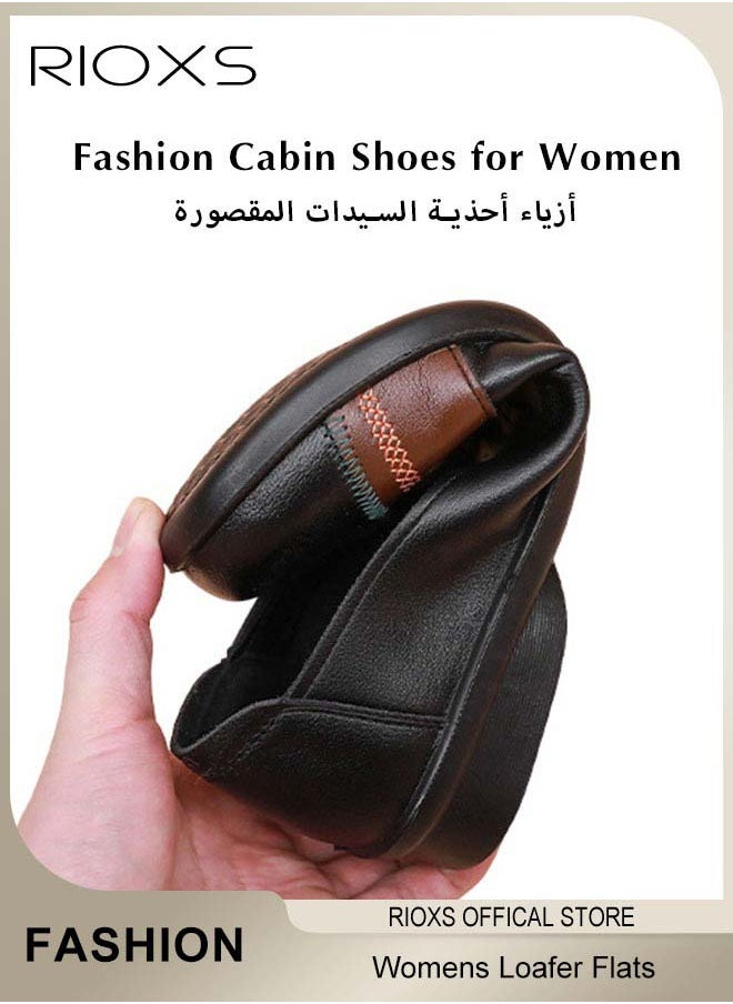 RIOXS Womens Loafer Flats Shoes Comfortable And Supportive Slip-Ons Uniform Formal Shoes With Low Block Heel For Work Business And Casual  - Image 5