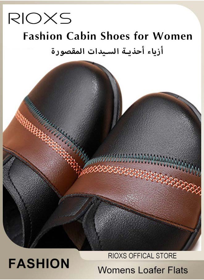RIOXS Womens Loafer Flats Shoes Comfortable And Supportive Slip-Ons Uniform Formal Shoes With Low Block Heel For Work Business And Casual  - Image 4