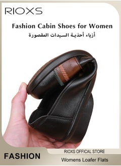 RIOXS Womens Loafer Flats Shoes Comfortable And Supportive Slip-Ons Uniform Formal Shoes With Low Block Heel For Work Business And Casual  - Image 5