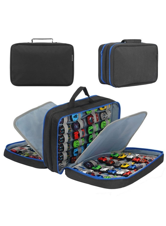 KISLANE 96 Toy Cars Storage Case Compatible With Hot Wheels Toy Cars Organizer Storage For Mini Toys Hot Wheels Car Matchbox Cars Small Dolls(Bag Only) (Black)  - Image 1
