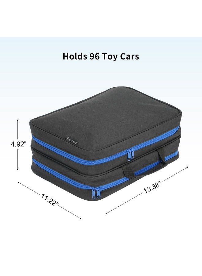 KISLANE 96 Toy Cars Storage Case Compatible With Hot Wheels Toy Cars Organizer Storage For Mini Toys Hot Wheels Car Matchbox Cars Small Dolls(Bag Only) (Black)  - Image 2