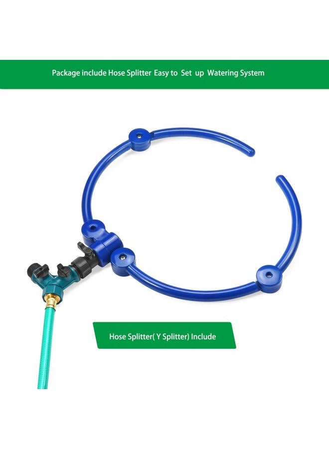 ZZM 360°Tree Water System Tree Watering Ring Circle Sprinkler and Irrigation System Targeted Water with Y Hose Splitter for New Tree Outdoor Plants Raised Garden Beds Shrubs (Small) - Image 3