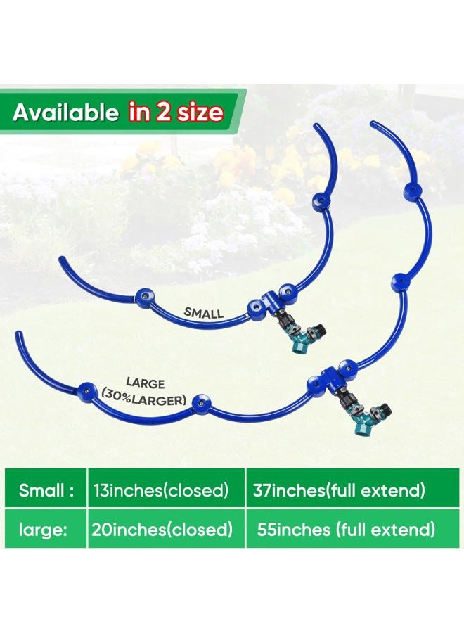 ZZM 360°Tree Water System Tree Watering Ring Circle Sprinkler and Irrigation System Targeted Water with Y Hose Splitter for New Tree Outdoor Plants Raised Garden Beds Shrubs (Small) - Image 2