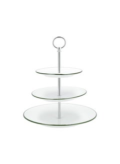 RIO Rio Filete Verde 3 Tiers Cake Stand Green Rim  - Image 2