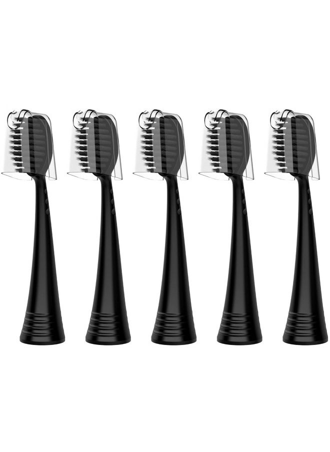 Fremouth Replacement Toothbrush Heads With Covers For Burst (5 Count Black)  - Image 1