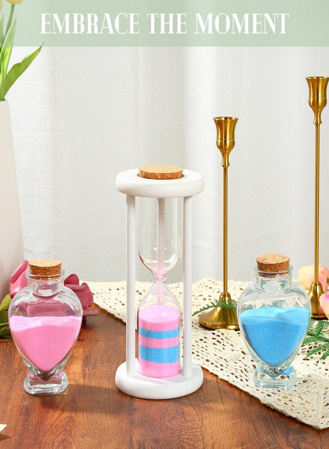 LIKEYO Unity Sand for Wedding Ceremony Set - 3 Pcs Wedding Sand Ceremony Sets Includes 1 Unity Hour Glass and 2 Heart-Shape Glass Sand Ceremony Vase, Wedding Unity Ideas for Ceremony (Sand not Included） - Image 3