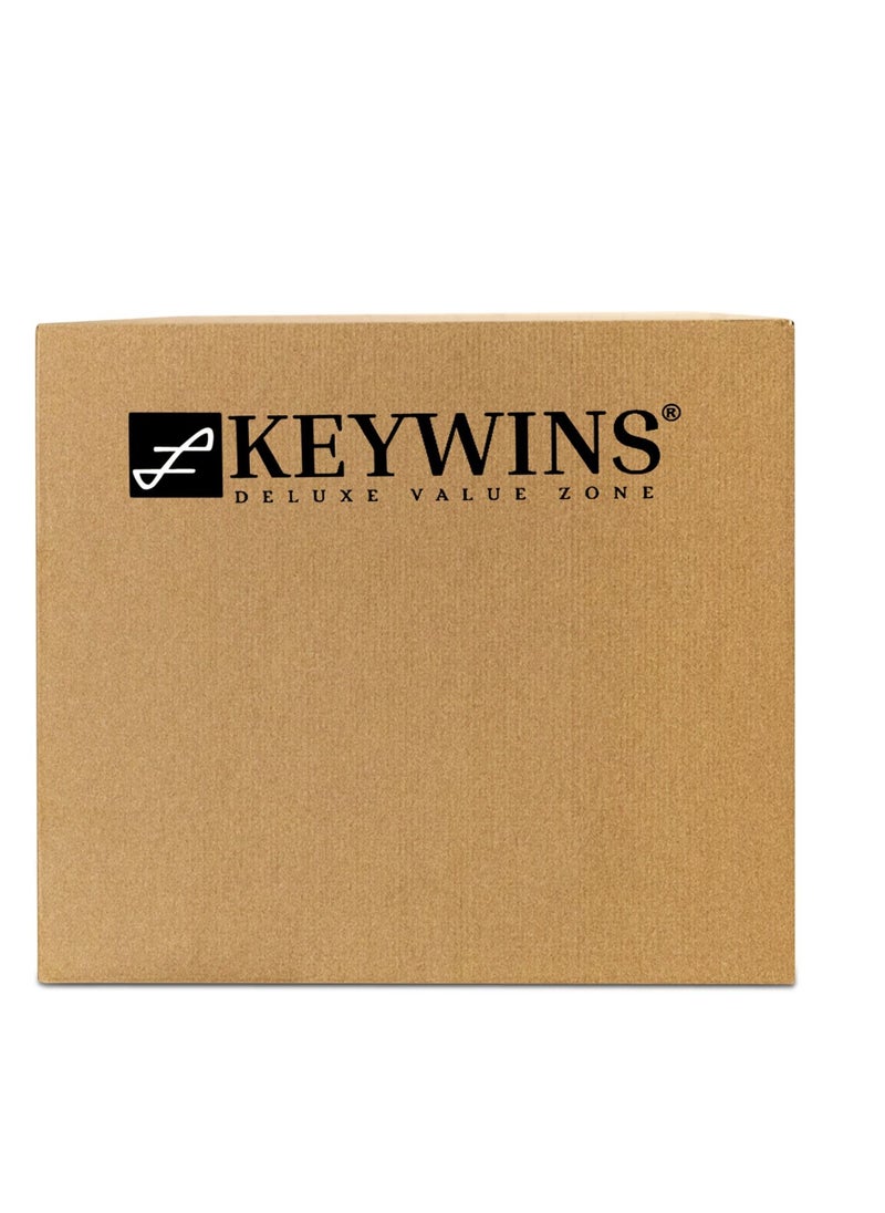 كي وينز - Keywins®  10 صناديق تخزين ثلاث طبقات مع مقابض -مقاس صندوق من الورق المقوى للتنقل والتعبئة والشحن والأرشيف - عبوة من 10 قطع مع 10 قطع (العناية بالملصق) 100٪ قابلة لإعادة التدوير - H35 x W35 x D25cm- - Image 1
