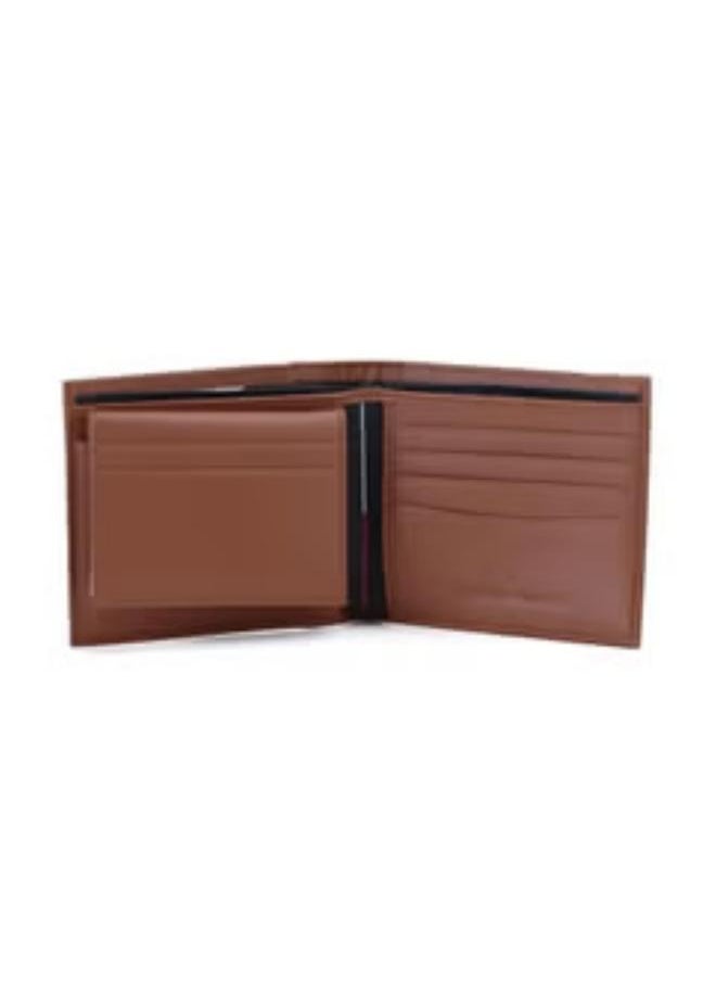 Tommy Hilfiger Men's Leather Wallet – Slim Bifold with 6 Credit Card Pockets and Removable ID Window, Tan Beige, One Size