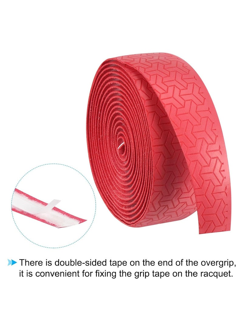 KASTWAVE Racket Overgrip, 2 Pcs Racket Grip Tape for Tennis and Badminton, Bicycle Handle StrapPU Lengthen Grip Tape Non-Slip Absorb Sweat for Tennis Badminton Fishing Rod - Image 2