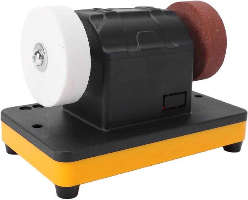Easy lifting build Aramox Mini Bench Grinder Cordless Bench Grinding Machine 3 Inch 2000-6000RPM with Dual Grinding Wheels for Sharpening Tools Drill Bits Flexible purchase choices - Image 2