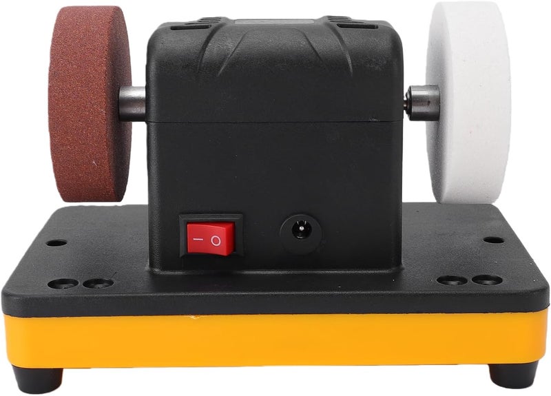 Easy lifting build Aramox Mini Bench Grinder Cordless Bench Grinding Machine 3 Inch 2000-6000RPM with Dual Grinding Wheels for Sharpening Tools Drill Bits Flexible purchase choices - Image 1