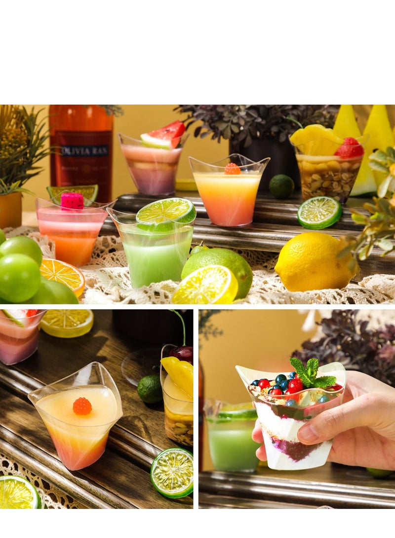 SOLARAE 50 Pcs 4.5 oz Clear Plastic Dessert Cups with Spoons - Mini Disposable Trifle Mousse Cups for Pudding, Fruit, and Appetizers - Perfect for Parties and Events - Image 5