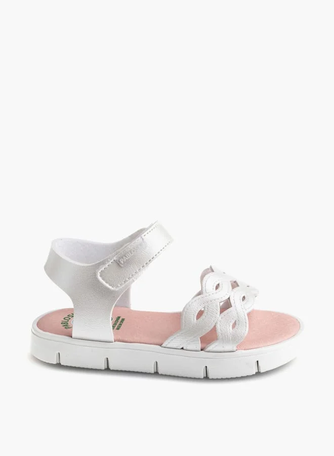Pablosky Girls Strap Sandals With Hook And Loop Closure