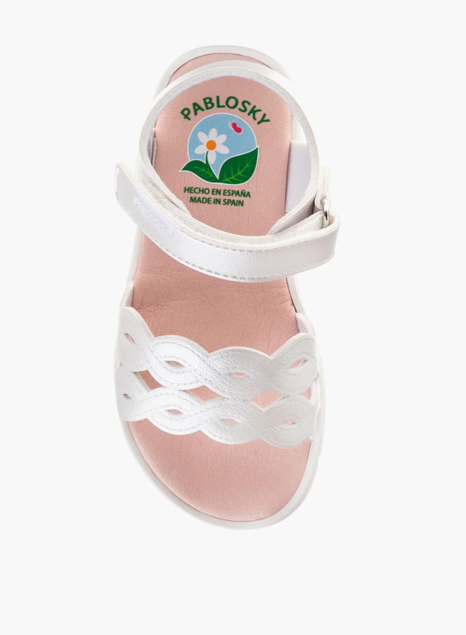 Pablosky Girls Strap Sandals With Hook And Loop Closure - Image 4