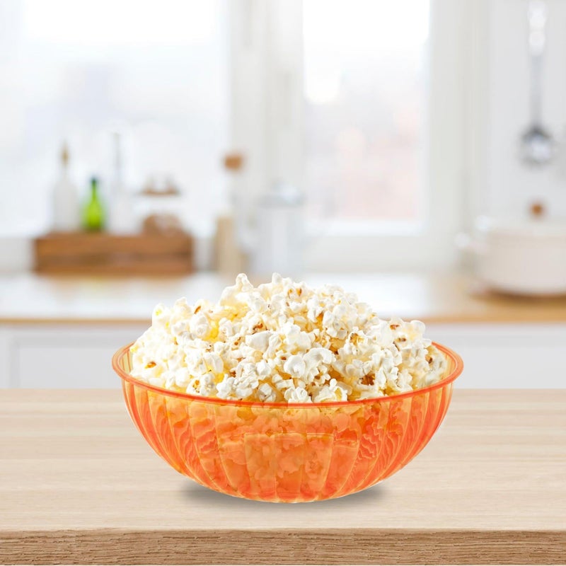 Party Essentials Hard Plastic 192 OZ6 QT15 Gallon Large Serving Bowls For PunchSaladSnackTreatFruit 3Count Neon Orange - Image 4