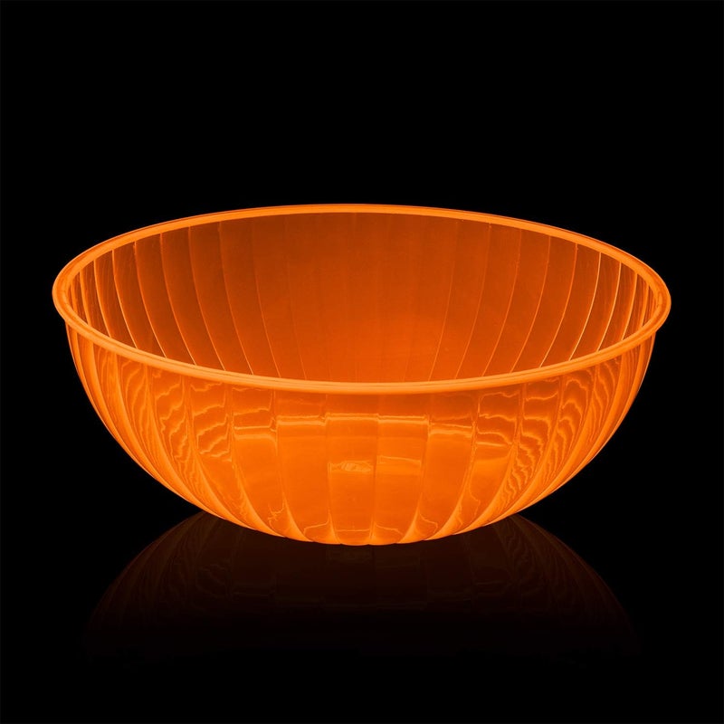 Party Essentials Hard Plastic 192 OZ6 QT15 Gallon Large Serving Bowls For PunchSaladSnackTreatFruit 3Count Neon Orange - Image 5