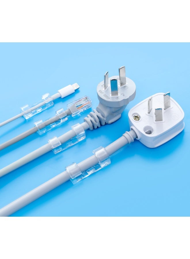 مجموعة 100 قطعة من مقاطع الكابلات اللاصقة الذاتية بدون ثقب ، مناسبة لكابلات البيانات ، كابلات الشبكة ، كابلات الماوس ، إلخ. - Image 5