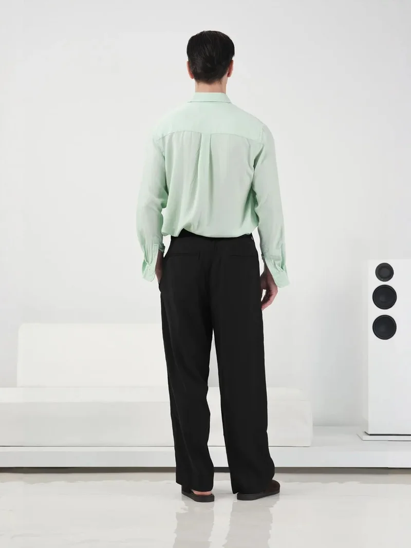 Giesto GIESTO Tailored Wide Leg Pleated Trousers