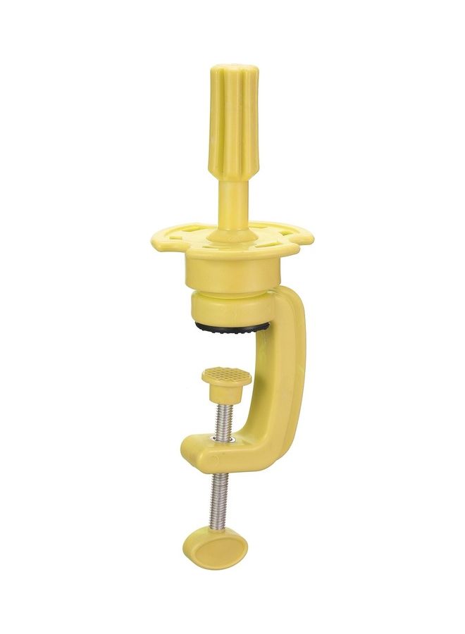 NIBEMINENT Mannequin Head Holder Clamp Stand Yellow 18.5x15x5.5cm - Image 1