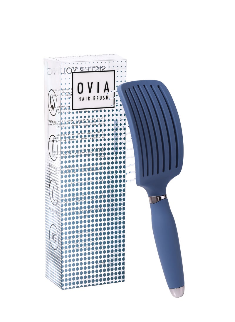Sister Young - Sister Young OVIA Soft Nylon Pin Detangler Hair Brush (Blue) - Image 1