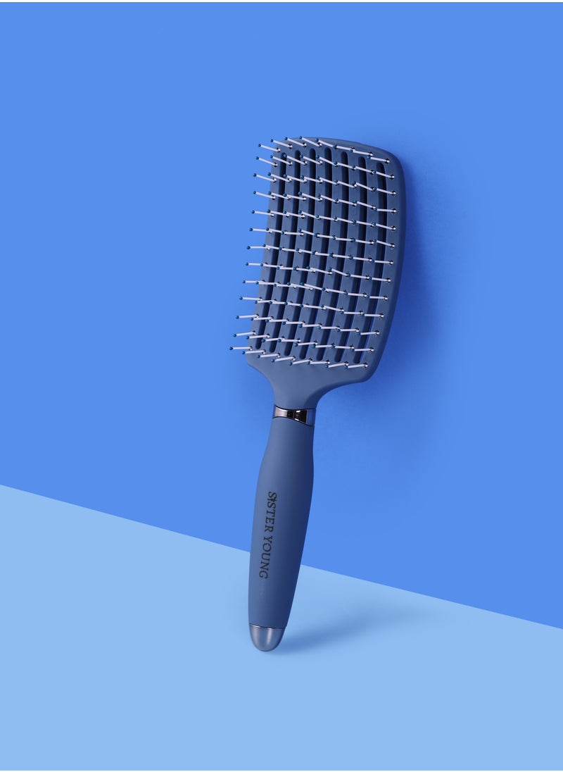 Sister Young - Sister Young OVIA Soft Nylon Pin Detangler Hair Brush (Blue) - Image 1