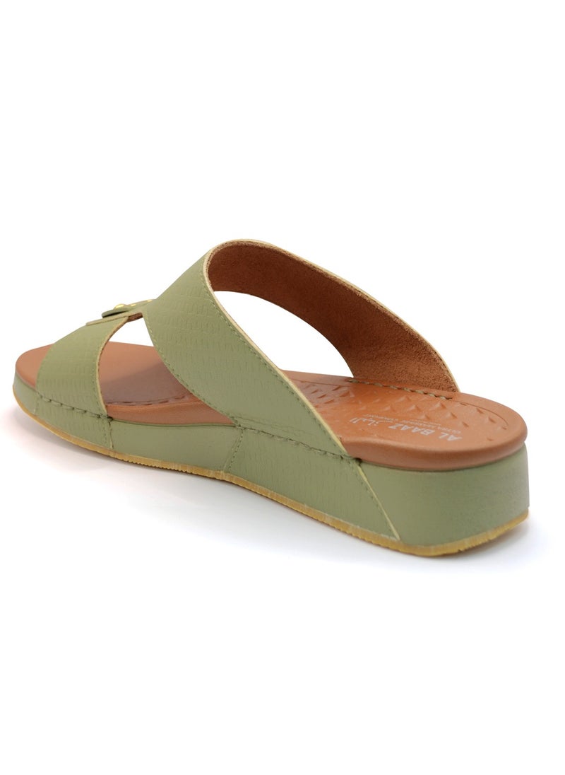 AL BAAZ - Al Baaz Green Arabic Sandals for Men - Traditional Leather Men Sandals - Image 1