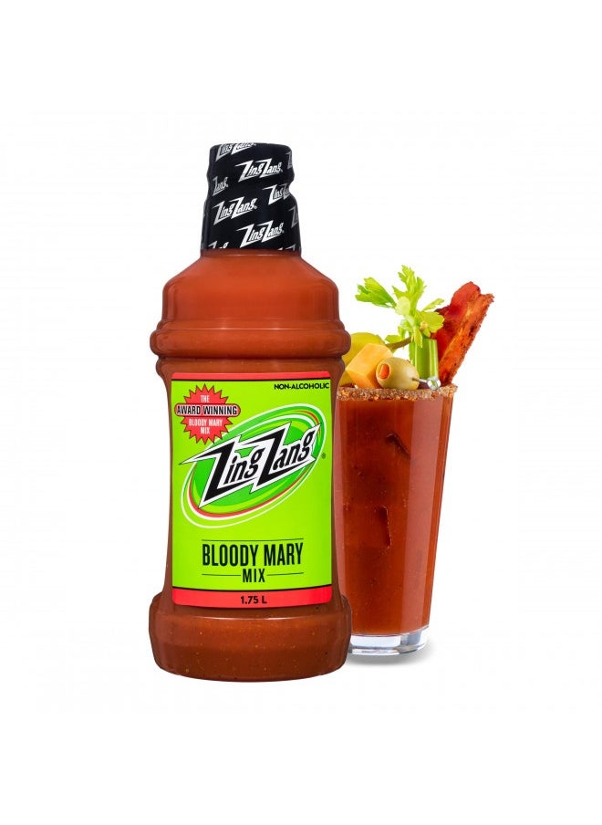 Zing Zang  Mary Mix, Non-Alcoholic Cocktail Mixer With A Bold-Tasting Seven Vegetable Juice And Spice Blend, 1.75L Bottle (Pack Of 1)  - Image 1