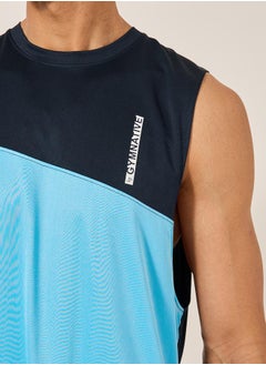 Styli Slogan Print Color Block Sleeveless Tank  - Image 3
