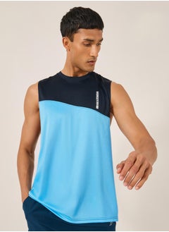 Styli Slogan Print Color Block Sleeveless Tank  - Image 1