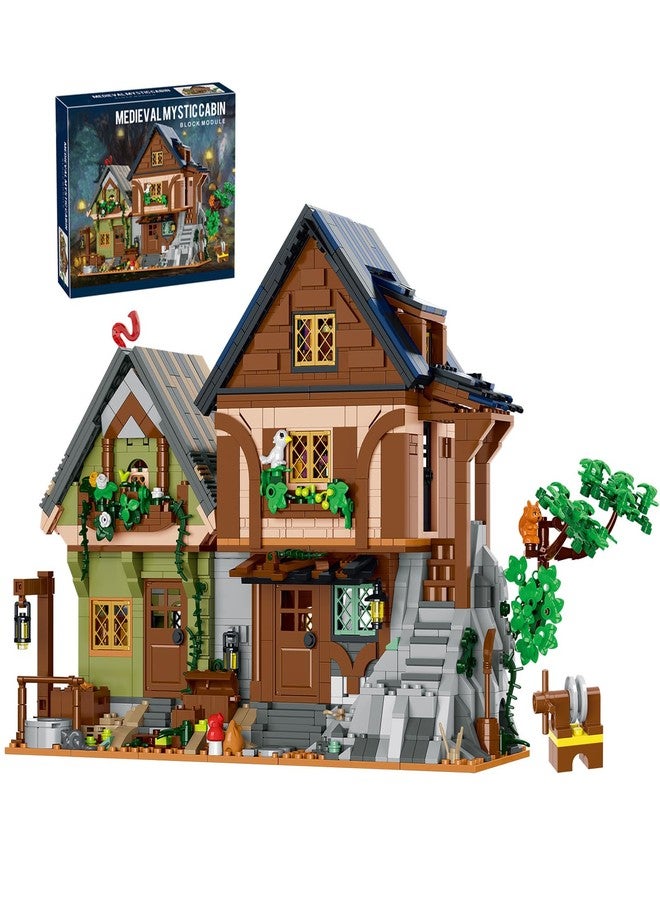 GHOOI Medieval Mystic Cabin Building Blocks Set, 2225 PCS Fantasy Cottage Modular House with Detailed Interior, Large Medieval Architecture Construction Toy for Teens & Adults, Display Collectible Model - Image 1